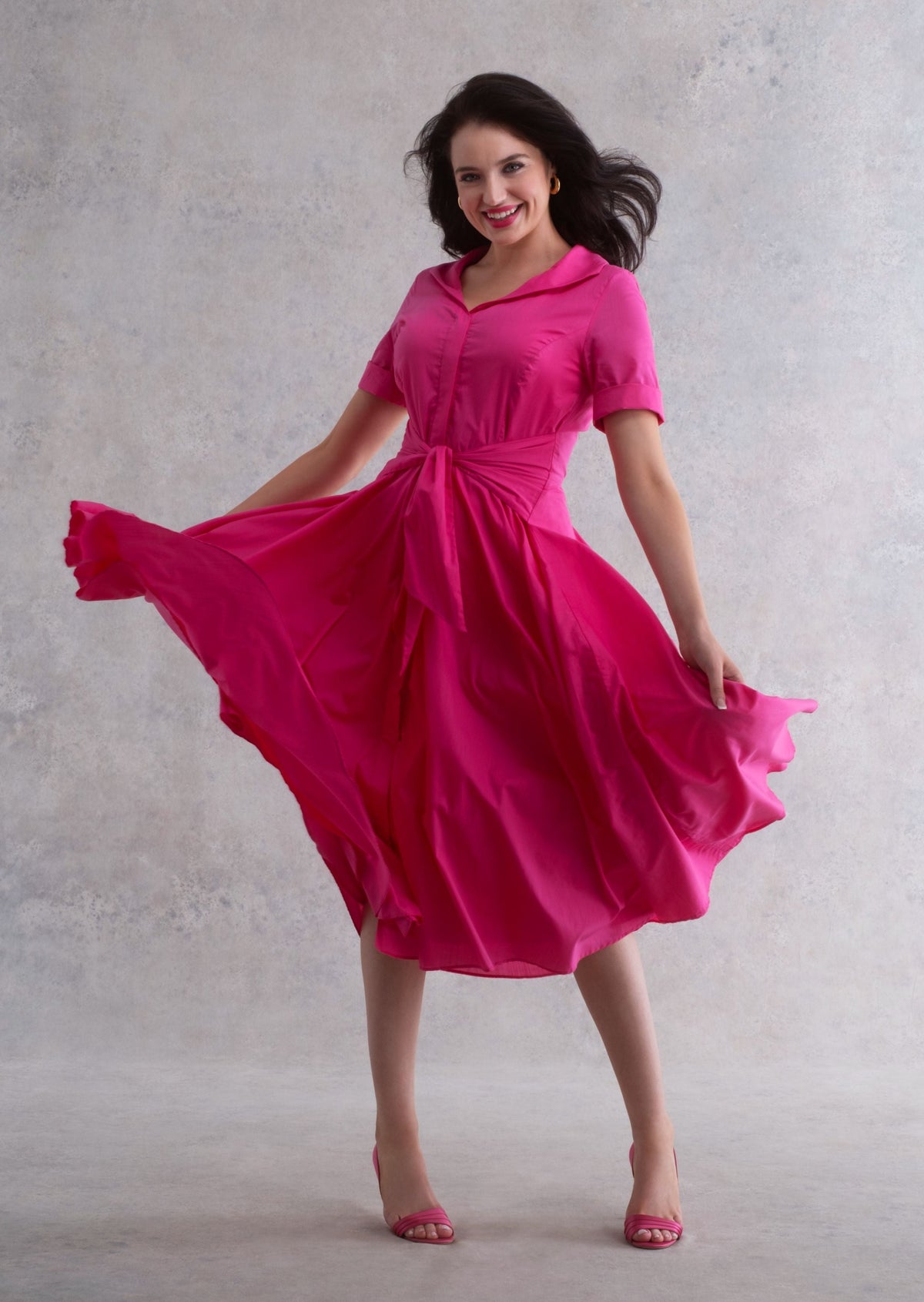 Pink cotton voile dress