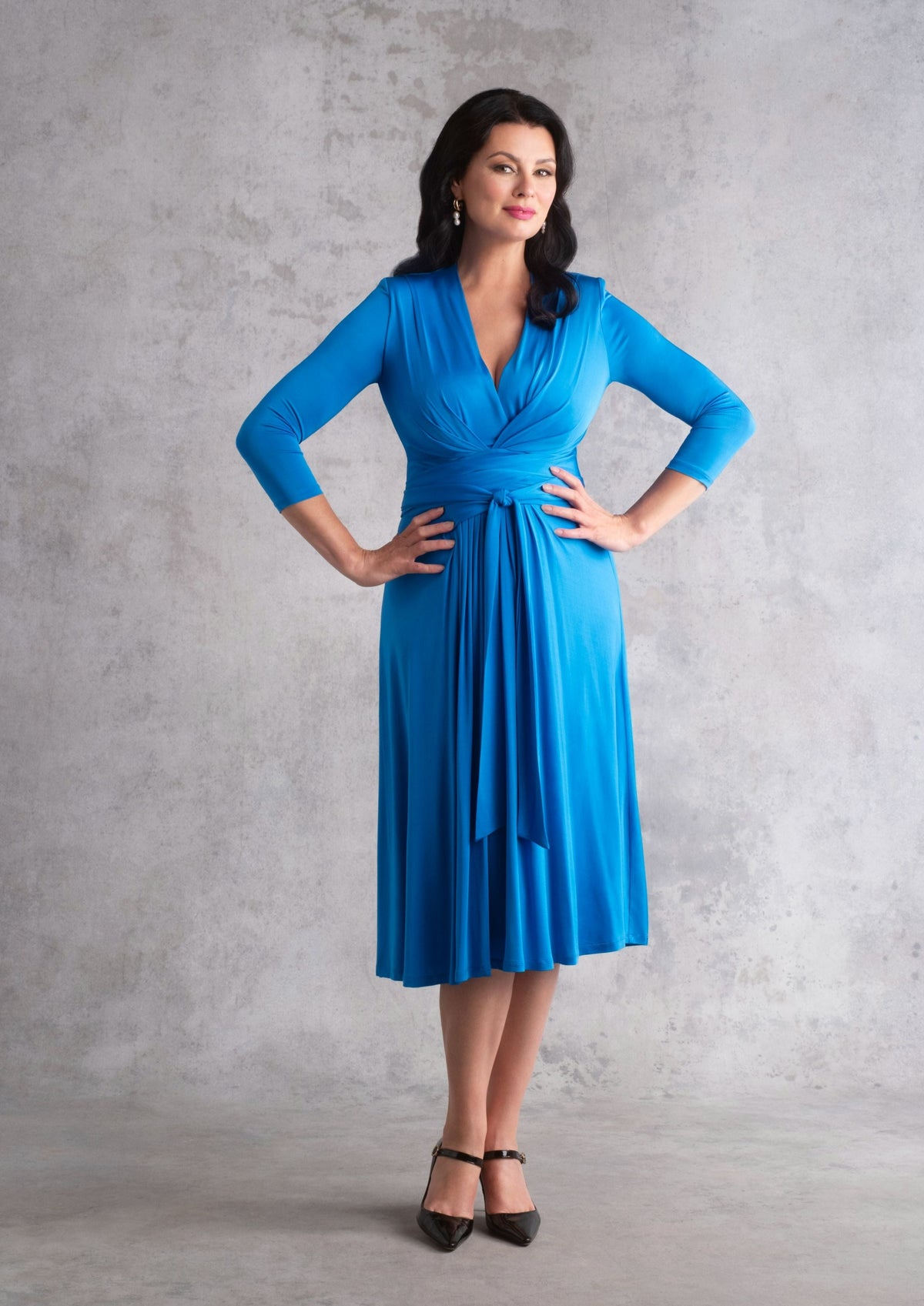 Luxe Jersey Swing Dress in Royal Blue