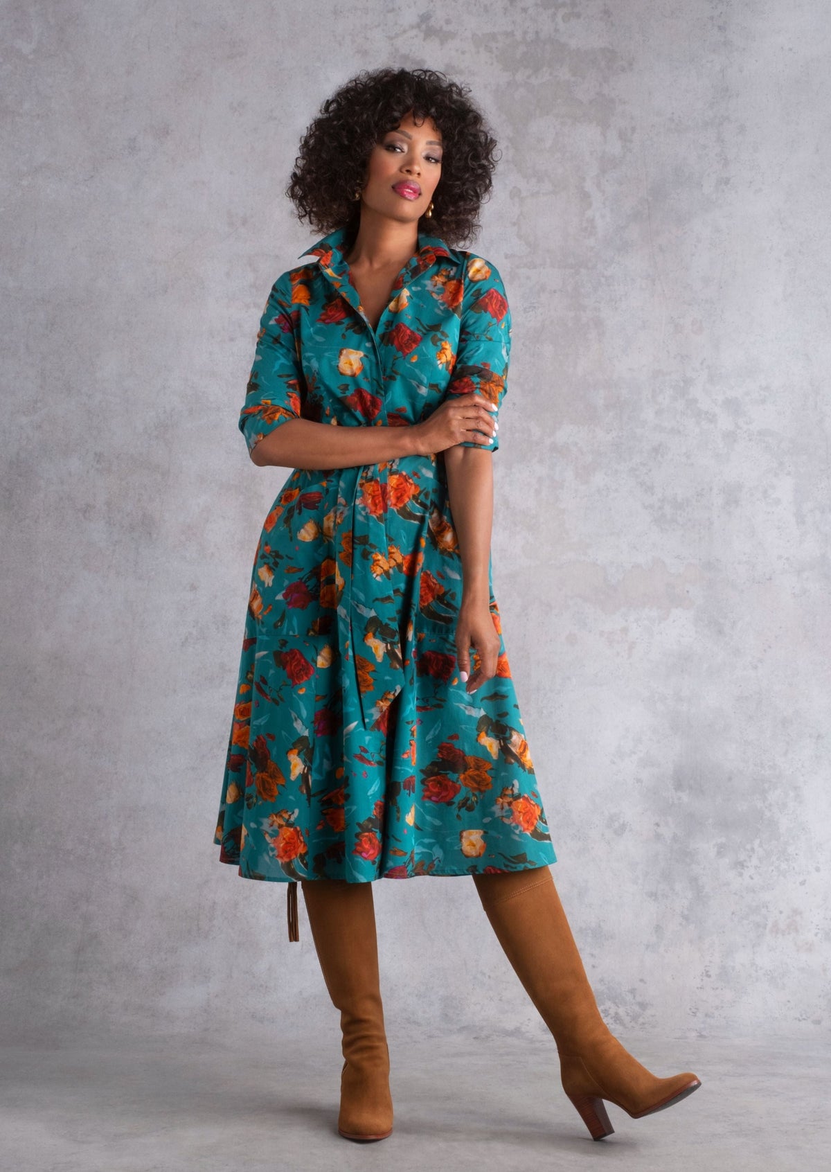 For The Love of Pockets Dress made with Liberty Aphrodite's Rose Aqua Tana Lawn™