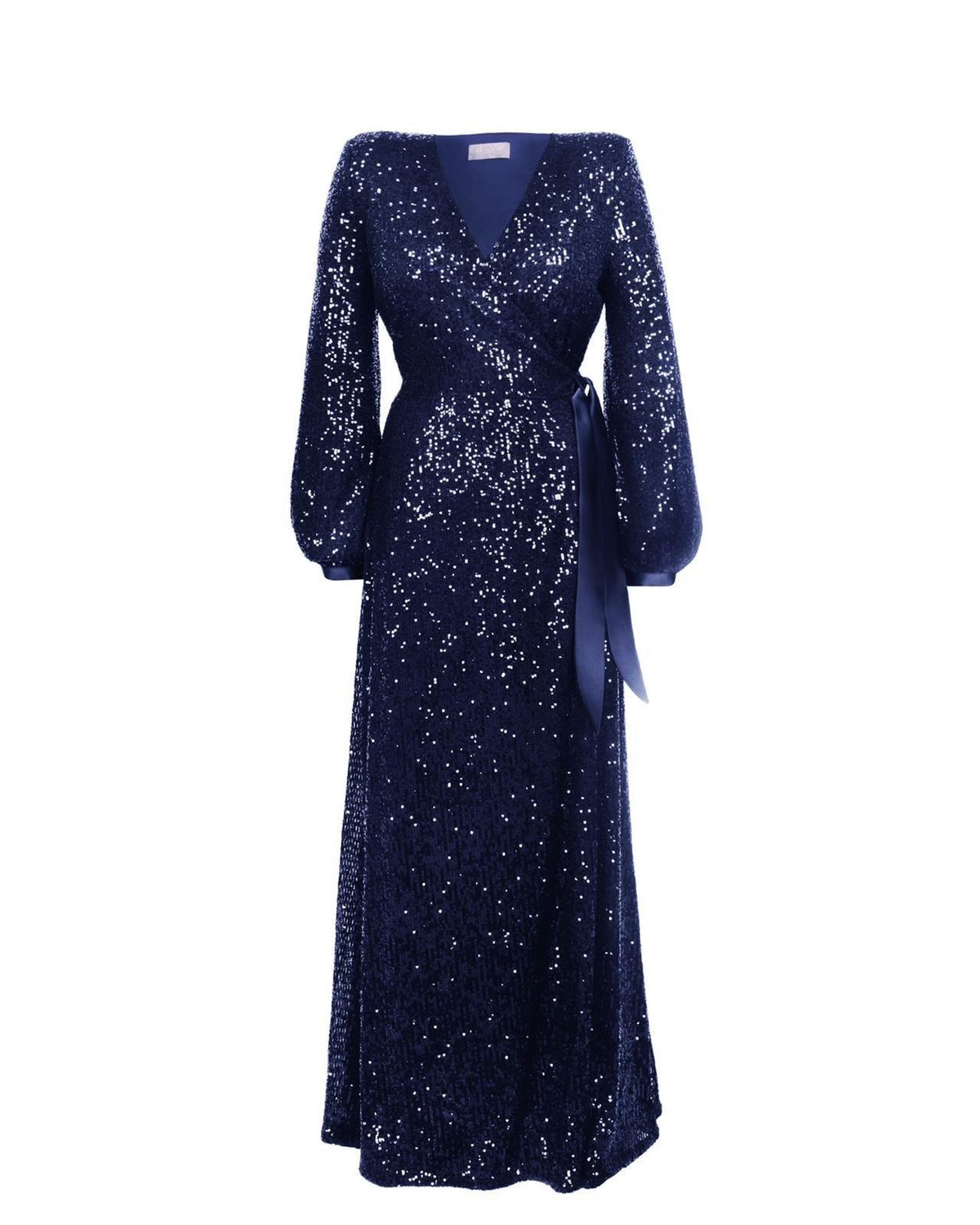 Luxury Sequins Bombshell Robe in Midnight Navy - Bombshell London