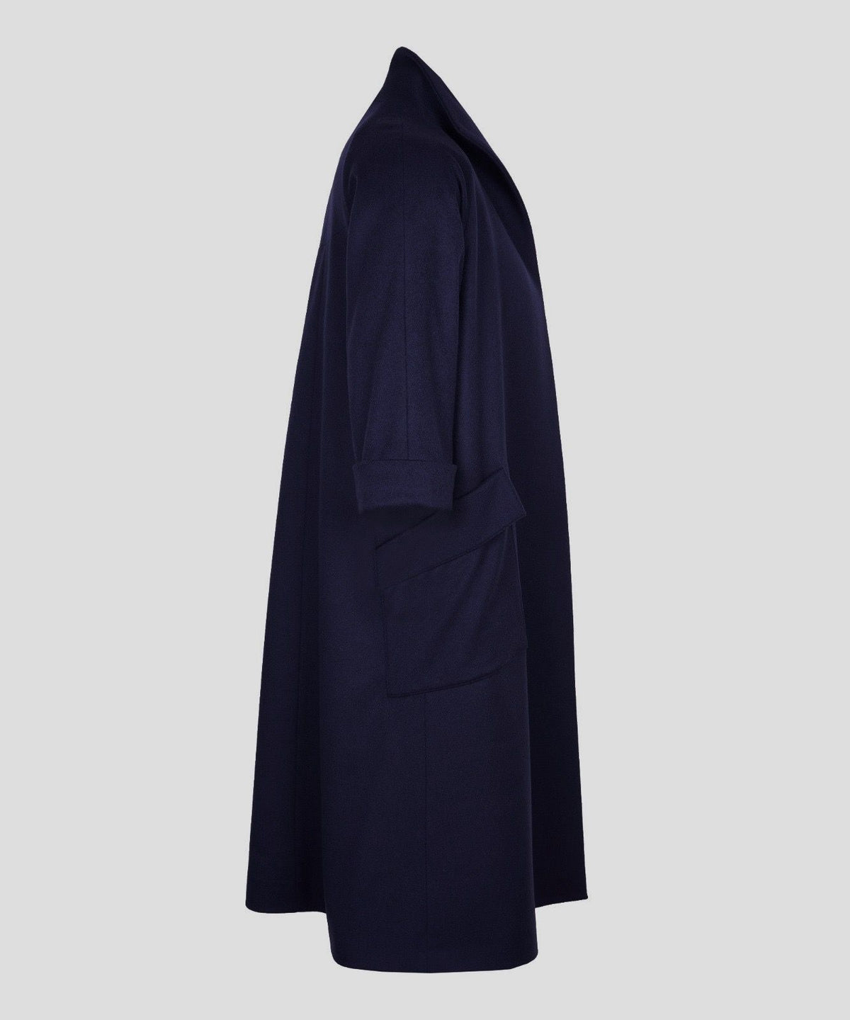 Bombshell Cheltenham Coat in Midnight Wool and Cashmere - Side
