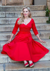 Red Bombshell 'Edge Of The Shoulder' Midi Dress