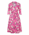 Grace Tie Front Shirt Dress in Liberty Archive Lilac Pink Print