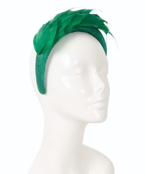 Bombshell New Halo Emerald Feather Headband